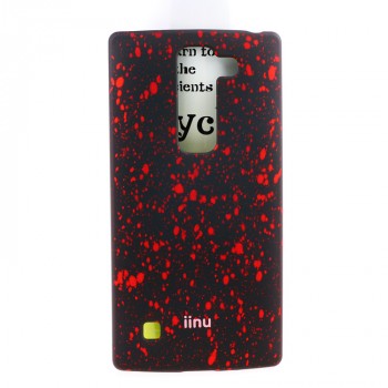 Пластиковый матовый дизайнерский чехол с с голографическим принтом Звезды для LG Spirit Красный