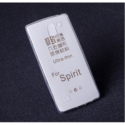 Силиконовый транспарентный чехол для LG Spirit, цвет Белый