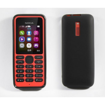 Силиконовый матовый непрозрачный чехол для Nokia 130