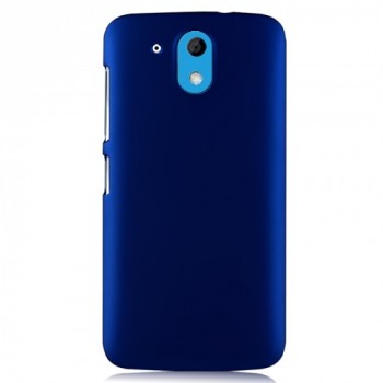 Пластиковый матовый непрозрачный чехол для HTC Desire 526 Синий