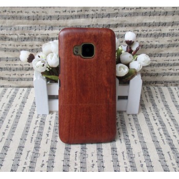 Эксклюзивный натуральный деревянный чехол сборного типа для HTC One M9 Бордовый