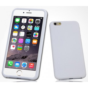 Силиконовый матовый софт-тач премиум чехол для Iphone 6 Белый