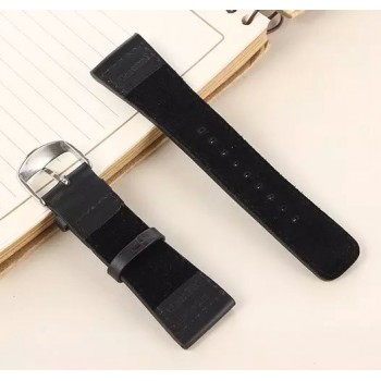Кожаный винтажный ремешок с металлическим коннектором для Apple Watch 38мм Черный