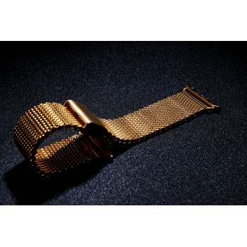 Сетчатый крупнозернистый браслет из нержавеющей гипоаллергенной стали для Apple Watch 38мм