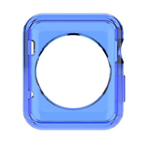 Силиконовый полупрозрачный чехол для Apple Watch 42мм, цвет Синий