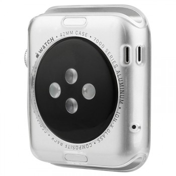 Силиконовый полупрозрачный чехол повышенной защиты для Apple Watch 38мм