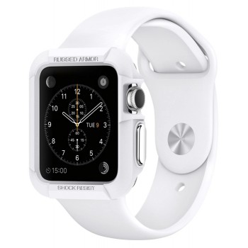 Силиконовый ударостойкий чехол с дополнительной защитой задней поверхности для Apple Watch 38мм