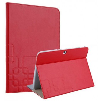 Чехол подставка текстурный для Samsung Galaxy Tab 4 10.1 Красный