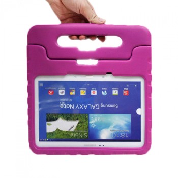 Антиударный силиконовый детский чехол с ручкой-подставкой для Samsung Galaxy Tab S 10.5 Пурпурный