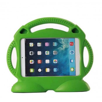 Антиударный силиконовый детский чехол подставка с ручкой для Ipad Air 2 Зеленый