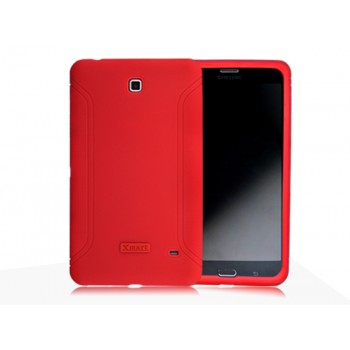 Силиконовый матовый непрозрачный чехол для Samsung GALAXY Tab 4 7.0 Красный