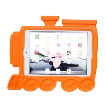 Антиударный силиконовый детский чехол с ножкой-подставкой для Ipad Mini 1/2/3 Оранжевый