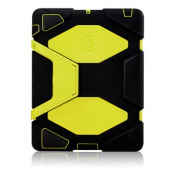 Гибридный антиударный чехол подставка силикон/поликарбонат для Ipad Mini Желтый