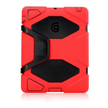 Гибридный антиударный чехол подставка силикон/поликарбонат для Ipad Mini Красный