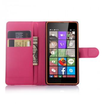Чехол портмоне подставка с защелкой для Microsoft Lumia 540 Пурпурный