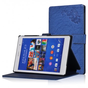 Чехол подставка текстурный для Sony Xperia Z3 Tablet Compact Синий