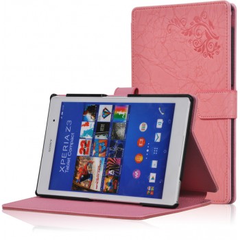 Чехол подставка текстурный для Sony Xperia Z3 Tablet Compact Розовый