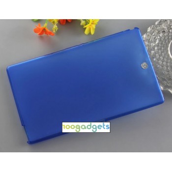 Силиконовый матовый полупрозрачный чехол для Sony Xperia Z3 Tablet Compact Синий