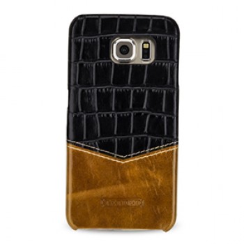 Эксклюзивный кожаный чехол накладка (2 вида кожи) для Samsung Galaxy S6
