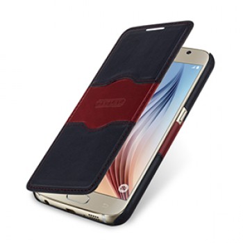 Эксклюзивный кожаный чехол горизонтальная книжка (2 вида кожи) для Samsung Galaxy S6 