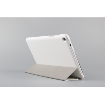 Чехол флип подставка сегментарный для Lenovo IdeaTab A5500 Белый