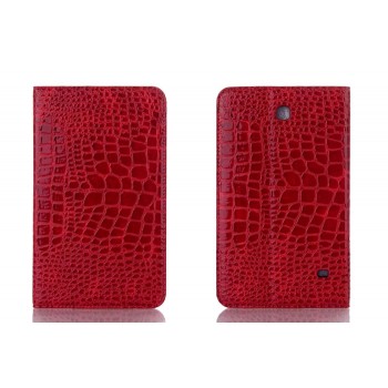 Чехол подставка серия Croco Pattern для Samsung GALAXY Tab 4 8.0 Красный