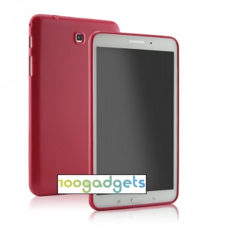 Силиконовый глянцевый чехол для Samsung GALAXY Tab 4 8.0 Красный