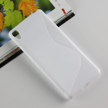 Силиконовый матовый полупрозрачный чехол с дизайнерской текстурой S для Sony Xperia XA Белый