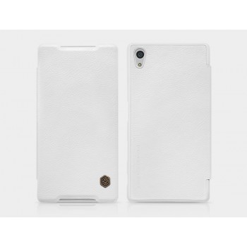 Винтажный чехол горизонтальная книжка на пластиковой основе с отсеком для карт для Sony Xperia XA  Белый