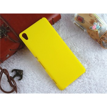 Пластиковый непрозрачный матовый чехол для Sony Xperia XA Желтый