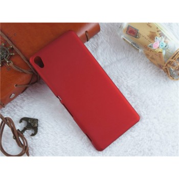 Пластиковый непрозрачный матовый чехол для Sony Xperia XA Красный