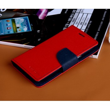 Дизайнерский текстурный чехол портмоне подставка на силиконовой основе с магнитной защелкой для Samsung Galaxy Win Красный