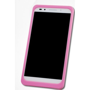 Силиконовый матовый непрозрачный чехол с нескользящими гранями и нескользящим софт-тач покрытием для Huawei P9 Розовый