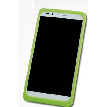 Силиконовый матовый непрозрачный чехол с нескользящими гранями и нескользящим софт-тач покрытием для Huawei P9 Зеленый