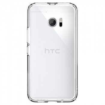 Полупрозрачный матовый премиум чехол силикон/поликарбонат с улучшенной защитой элементов корпуса для HTC 10  Белый