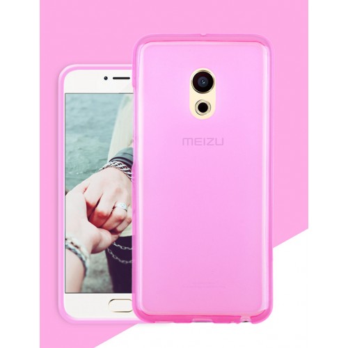 Силиконовый матовый полупрозрачный чехол для Meizu Pro 6, цвет Розовый