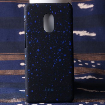 Пластиковый непрозрачный матовый чехол с голографическим принтом Звезды для Meizu Pro 6 Синий