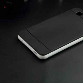 Двухкомпонентный силиконовый матовый непрозрачный чехол с поликарбонатным бампером для Sony Xperia Z3 Compact  Белый