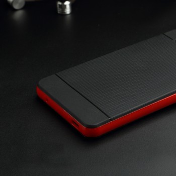 Двухкомпонентный силиконовый матовый непрозрачный чехол с поликарбонатным бампером для Sony Xperia Z3 Compact  Красный