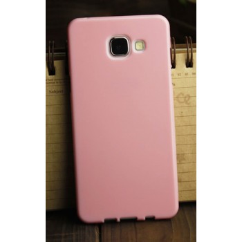 Силиконовый глянцевый непрозрачный чехол для Samsung Galaxy A3 (2016) Розовый