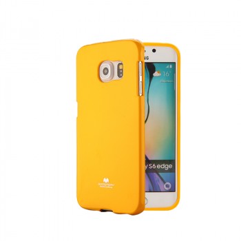 Силиконовый непрозрачный чехол для Samsung Galaxy S6 Edge  Желтый