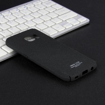 Пластиковый непрозрачный матовый чехол с повышенной шероховатостью для Samsung Galaxy S7  Черный