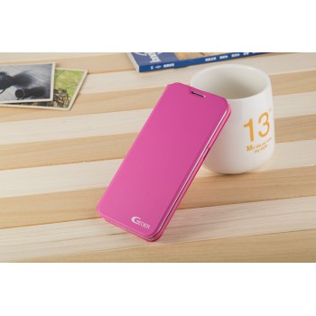 Чехол горизонтальная книжка подставка на пластиковой основе для Samsung Galaxy S7 Edge  Розовый