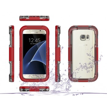 Пластиковый водостойкий полупрозрачный матовый чехол с улучшенной защитой элементов корпуса для Samsung Galaxy S7 Edge