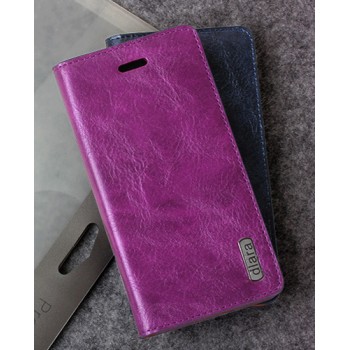 Винтажный чехол горизонтальная книжка подставка на пластиковой основе с отсеком для карт на присосках для Sony Xperia Z1  Фиолетовый