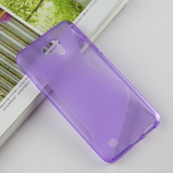 Силиконовый матовый полупрозрачный чехол с дизайнерской текстурой S для LG X cam  Фиолетовый