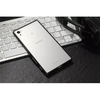 Металлический округлый бампер на пряжке для Sony Xperia X Черный