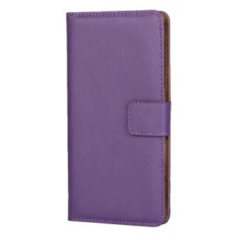 Чехол портмоне подставка на пластиковой основе на магнитной защелке для Sony Xperia X  Фиолетовый