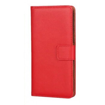 Чехол портмоне подставка на пластиковой основе на магнитной защелке для Sony Xperia X  Красный
