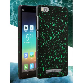 Пластиковый непрозрачный матовый чехол с голографическим принтом Звезды для Xiaomi Mi4i  Зеленый